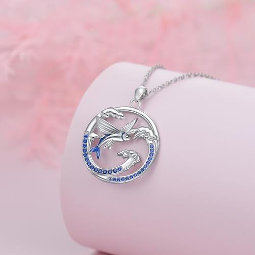 Animal Necklace 925 Sterling Silver Pendant Jewelry Gift for Women Animal Lover - style: Fish