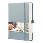 EMSHOI Dotted Notebook - 256 Pages A5 Dotted Grid Journal Notebook,120gsm Thick Paper,16 Perforated Pages, Smooth PU Leather, Inner Pocket,5.75'' × 8.38''-GrayBlue - color: GrayBlue, size: A5-Dotted