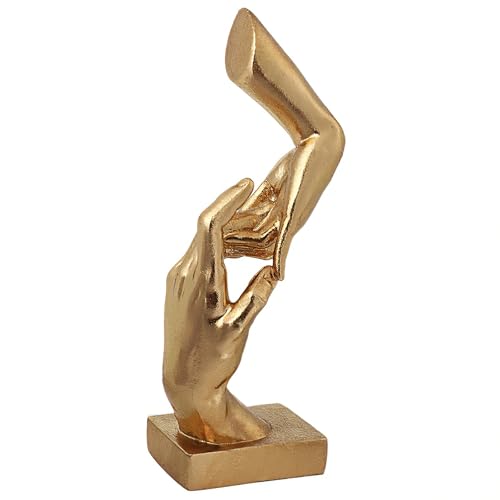 Golden Hands Sculpture Elegant Resin Home Decor Hands Statues Versatile Love Ornament,Perfect for Bedroom, Office Desktop, Cabinets,Wedding (Hold Hands) - color: Hold Hands