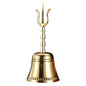 ibasenice Hand Held Ringing Bell 7.48 Inch Copper Meditation Bell for Home Temple Ancestral Halls with Comfortable Handle for Spiritual and Ceremonial Use
