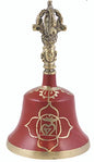 SOUL STICKS 7 Chakras Bronze Tibetan Buddhist Religious Metaphysical Meditation Ritual Altar Bells 6.25 (Red) - color: Red