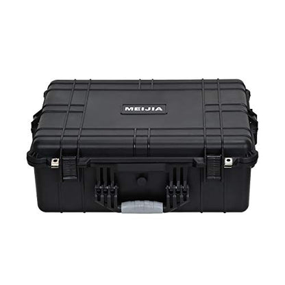 MEIJIA Portable Waterproof Protective Hard Case, Camera Case with Customizable Fit Foam Inserted,Fit Use of Drones,Camera,Equipments, Elegant Black (24.25"X19.43"X8.68")