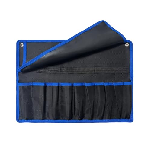 Roll Up Wrench Pouch SAE, Heavy Duty Canvas Tool Wrench Organizer Bag 10+10 Pockets (Only Pouch)