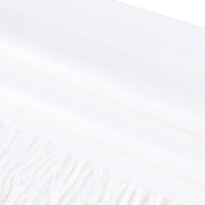 TZ Promise Women Pashmina Shawls and Wraps for Evening Dresses,Soft Large Long Scarf for Wedding,Bride Bridesmaid Gifts - color: White