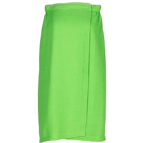 Women's Waffle Weave Spa Wrap - Lightweight, Breathable, One-Size-Fits-Most (29" Long) - color: Lime Green