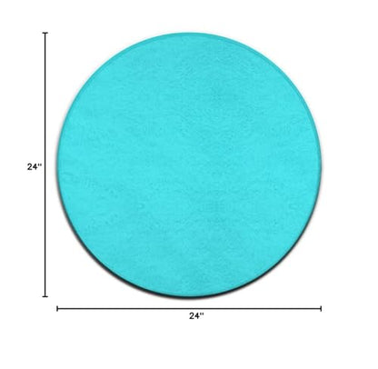 Modern Round Area Rug, Non-Slip Machine Washable Kitchen Office Circle Rug, Room Sofa Yoga Soft Round Carpet Compatible with Blue 60inch(150cm) - color: Color64, size: 60inch(150cm)