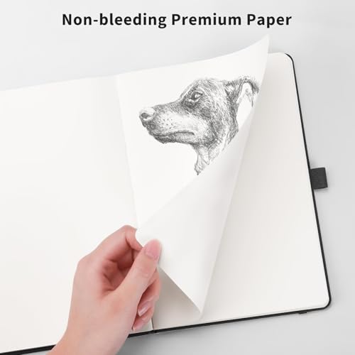 1pc Blank Journal Notebook, 192 Pages, A5 Medium Size (5.7'' x 8.3''), Leather Hardcover, 100 GSM Thick Paper, for Sketching, Drawing, Painting（Pale purple）