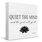 Zen Decor, Spiritual Decor, Farmhouse Quiet the Mind Wooden Sign Home Zen Office Meditation Room Shelf Table Wall Desk Decorations 5×5 Inches