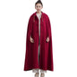 Unisex Meditation Buddhist Cloak Warm Plush Meditation Outerwear Meditation Prayer Outfit Coat Traditional Monk Robe - color: Red, size: Medium