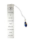 Third Eye Chakra Book Mark - Lapis Lazuli Double-Terminated Pendant & Intuitive Affirmation, Collectible 7-Chakra Set for Spiritual Healing & Inner Vision Tower Book - color: Chakra 6