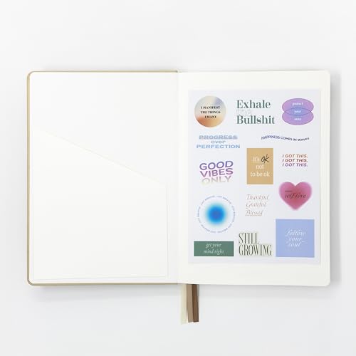 Soulwork Planner - 6 Months Undated, Guided Journal Prompts, B5 Daily Planner, To-Do Lists, 360 Pages, Leather Fabric Hardcover, 6.9” x 9.8”, Lay Flat, Productivity, Self-Care, Mindfulness (Beige) - color: Beige