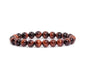 Adabele 1pc Natural Stretch Gemstone Bracelet 8mm (0.31") Bead 7 Inch to 8.5 inch Healing Crystal Energy Quartz Chakra Jewelry Women Unisex Birthday Gift - color: Red Tiger Eye, size: 7 inch