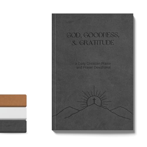 Gratitude Gifted Christian Prayer Journal - Black with 5-Minute Guided Gratitude Journal - Brown for Men & Women