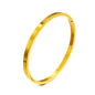 Gold Bangle for Women - 18K Gold Plated Stainless Steel Love Friendship Crystal Bracelets with Cubic Zirconia - color: 3mm bangle - gold