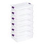 Sterilite 6-Pack 32 Quart ClearView Latch Box, Stackable Organizer Bins with Latching Lids - Clear Plastic Organization Containers for Closet, Bedroom, Shelving Units and Everyday Home Storage - size: 6 Pack, style: 32 Quart