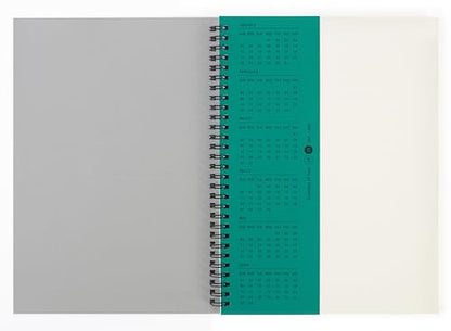 Blank Spiral Notebook 10.12 in x 7.36 in(B5), 160 Pages Blank Paper, Notebook for Sketching, Writing & Study (Emerald) - color: Emerald