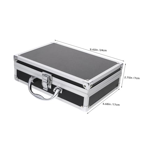 Multifunctional Aluminum Alloy Briefcase Portable Box Durable Storage Case for Home Office and Travel Shockproof Organizer for Instruments