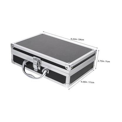 Multifunctional Aluminum Alloy Briefcase Portable Box Durable Storage Case for Home Office and Travel Shockproof Organizer for Instruments