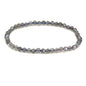 Keleny Gem Semi Precious Gemstones 4mm Round Beads Crystal Stretch Bracelet 7 Inch Unisex - color: Faceted A Grade Blue Labradorite Spectrolite