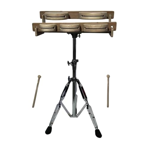Amagogo Wood Percussion Block Percussion Instrument with Mallet Five Tone Music Toy Musical Tool Chinese Traditional Rhythm Clapper
