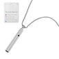 Anxiety Breathe Easy Necklace – Mindfulness Breathing Tool with Stainless Steel Pendant for Natural Calm, Stress Relief