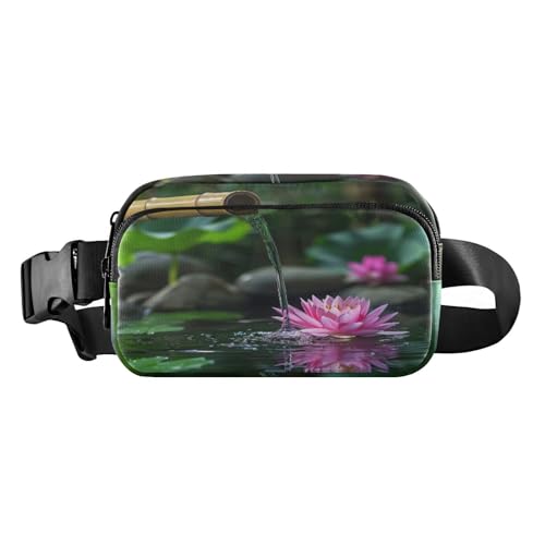 Small Travel Fanny Pack with Adjustable Strap Unisex Meditation Relaxation Pattern Waist Pack for Running, Hiking