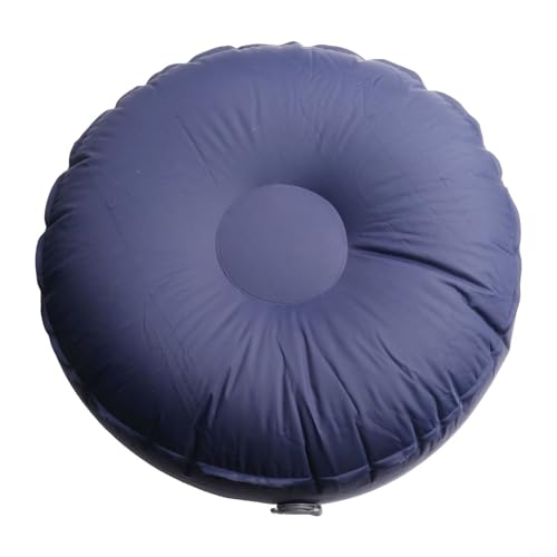 Inflatable Yoga Cushion, Portable Meditation Seat, 40D Nylon, Wear-Resisting, Quick Inflate Valve, 16x16x6 Inch, for Yoga, Fitness, Travel, Camping, (Dark blue) - color: Dark blue