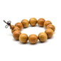 Zen Dear Natural Golden Sandalwood Mexican Bocote Mala Prayer Bead Bracelet Link Wrist Necklace Mala Beads - style: 20mm 12 beads