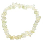 Zenergy Gems Charged Premium Natural Crystal Chip Bead Bracelet + Moroccan Selenite Charging Crystal [Included] - color: Prehnite