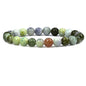 Keleny Gem Semi Precious Gemstones 8mm Natural Stone Round Beads Crystal Stretch Bracelets 7 Inch Unisex - color: 8mm Multicolor Nephrite