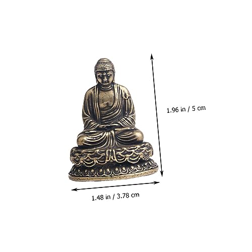 Cabilock Mini Zen Buddha Statue Antique Meditation Ornament for Decor Tranquil Temple Sculpture for Relaxation Zen Aesthetic for Family Friends