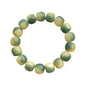 MUDI Bracelet For Women, Bodhi Seed Beads Bracelets Fidget Healing Energy Protection Stretch to My Man Jewelry Gift - color: Round Green Like Lime