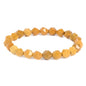 Justinstones 8mm Natural Gemstone Round Beads Triangle Faceted Charm Stretch Bracelet 6.5" - color: Yellow Mookaite Jasper