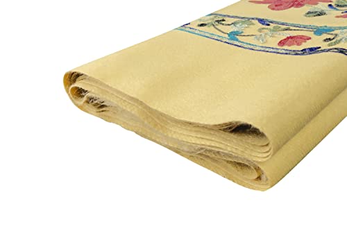 Urban CoCo Women's Embroidered Tassel Long Shawl Oversize Scarf Wraps for Women - color: #1-yellow