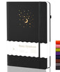 CAGIE Journal Notebook for Women Men, Hardcover Lined Notebooks Journals for Writing Work Journaling Note Taking Diary with Pen Loop (Black Ruled), Gifts, 5.7" x 8.3", 196 Pages - color: 00 Black