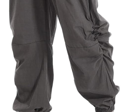 perdontoo Mens Casual Cotton Linen Pant Elastic Waist Drawstring Yoga Jogger Pants - color: Dark Grey, size: 3X-Large