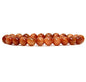 Angelstones Handmade Natural Healing Gemstone 8mm Round Beads Stretch Crystal Bracelet 7 Inch Unisex - color: Orange Tiger Eye