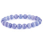 Natural Energy Healing Stone Charm Bracelet 8mm Natural Energy Healing Lava Rock Bracelet - Unisex - color: ZLY-Purple cat's eye