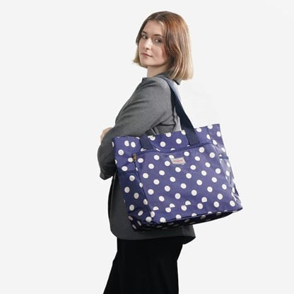 GAENMESN Women's Lightweight Waterproof Tote Bag Durable Designer Handbag with Zipper Travel Commute Everyday Use - color: Dots