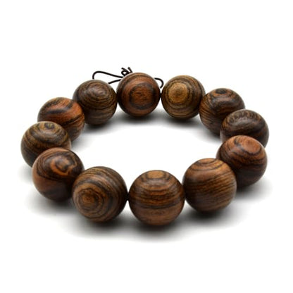 Zen Dear Unisex Natural Tigerwood Mala Beads Buddhist Prayer Bracelet Link Wrist Necklace Chain Beads