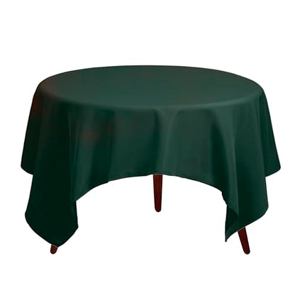Gee Di Moda Square Tablecloth - 52 x 52 Inch Hunter Green Table Cloth for Small Square or Round Tables - Heavy Duty Washable Fabric - for Buffet Table, Holiday Party, Dinner, Wedding & Baby Shower
