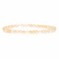 Angelstones Natural Gemstone Small Beaded Stretch Bracelet, 4mm Faceted Round Beads, Crystal Healing Bracelet for Women - color: Citrine