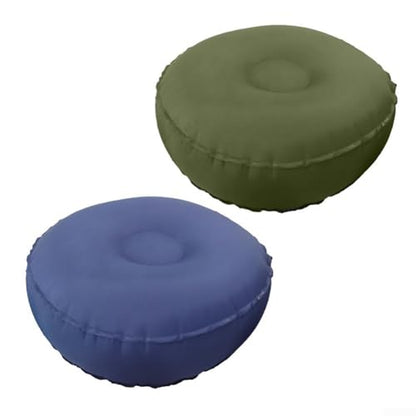 Inflatable Yoga Cushion, Portable Meditation Seat, 40D Nylon, Wear-Resisting, Quick Inflate Valve, 16x16x6 Inch, for Yoga, Fitness, Travel, Camping, (Olive green) - color: Olive green