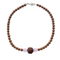 Rudraksha Necklace for Women, Shakti Healing Mala HANDMADE, Real 5 Mukhi Rudraksh Mala Beads, Rose Quartz Crystals, Heart Chakra Jewelry, Hindu Spiritual Gift for Her, Kundalini Yoga