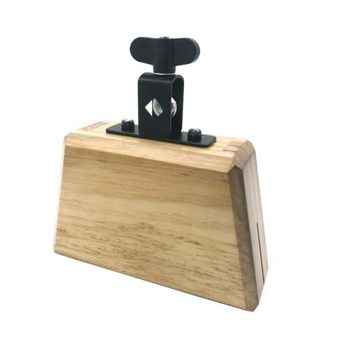 Wood Block 6.9 Inch Wooden Jam Block Mountable Hand Percussion Drum Block Instrument for 3/8" Post Mount Drum Set Cymbal Stand Accessories