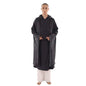 ZanYing Meditation Buddhist Hooded Cotton Cloak Winter Oversize Coat - color: Dark Grey, size: Large