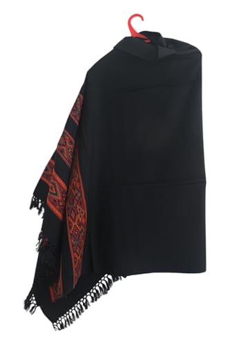 Handloom Wool Meditation Shawl, Oversized Wrap Throw, Gift for Men and Women - color: Ht-fine12