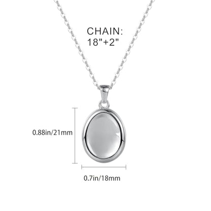 B BBPM Worry Stone Necklace Silver Necklace for Women Fidget Jewelry Anxiety Relief Peaceful Thumb Pendant Necklace Meditation Relaxation Stress Relief Gift for Women