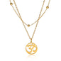 Women OM Necklace Indian Yoga Aum Om Ohm Pendant Necklace Stainless Steel Hindu Meditation Charm Sanskrit Symbol Spiritual Amulet Jewelry for Women Men - color: Layered-G
