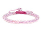 Keleny Natural Gemtone 6mm Round Beads Crystal Adjustable Braided Macrame Tassels Bracelets Unisex - color: Coated Aqua Aura Madagascar Rose Quartz
